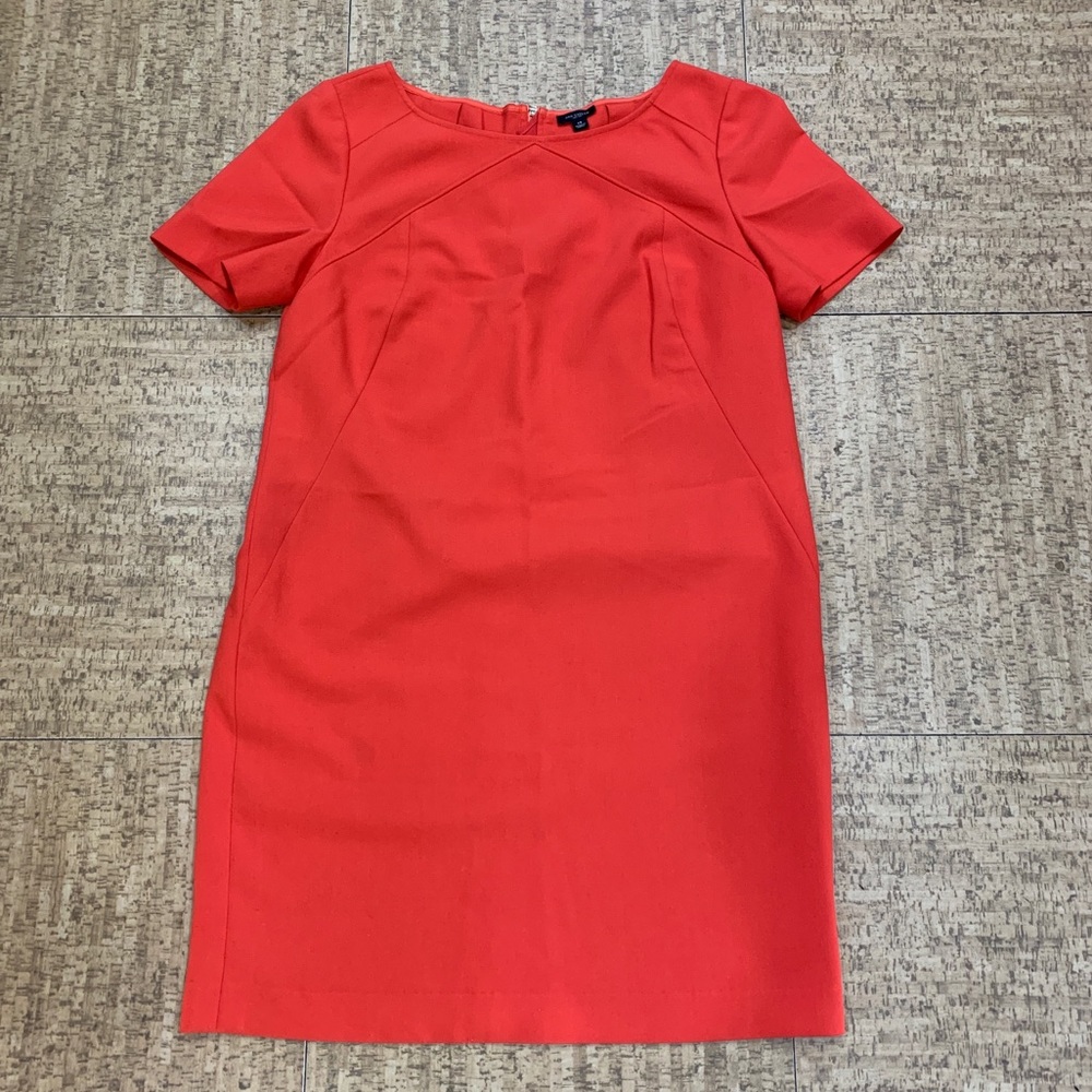 Ann Taylor Coral Short Sleeve Work Dress